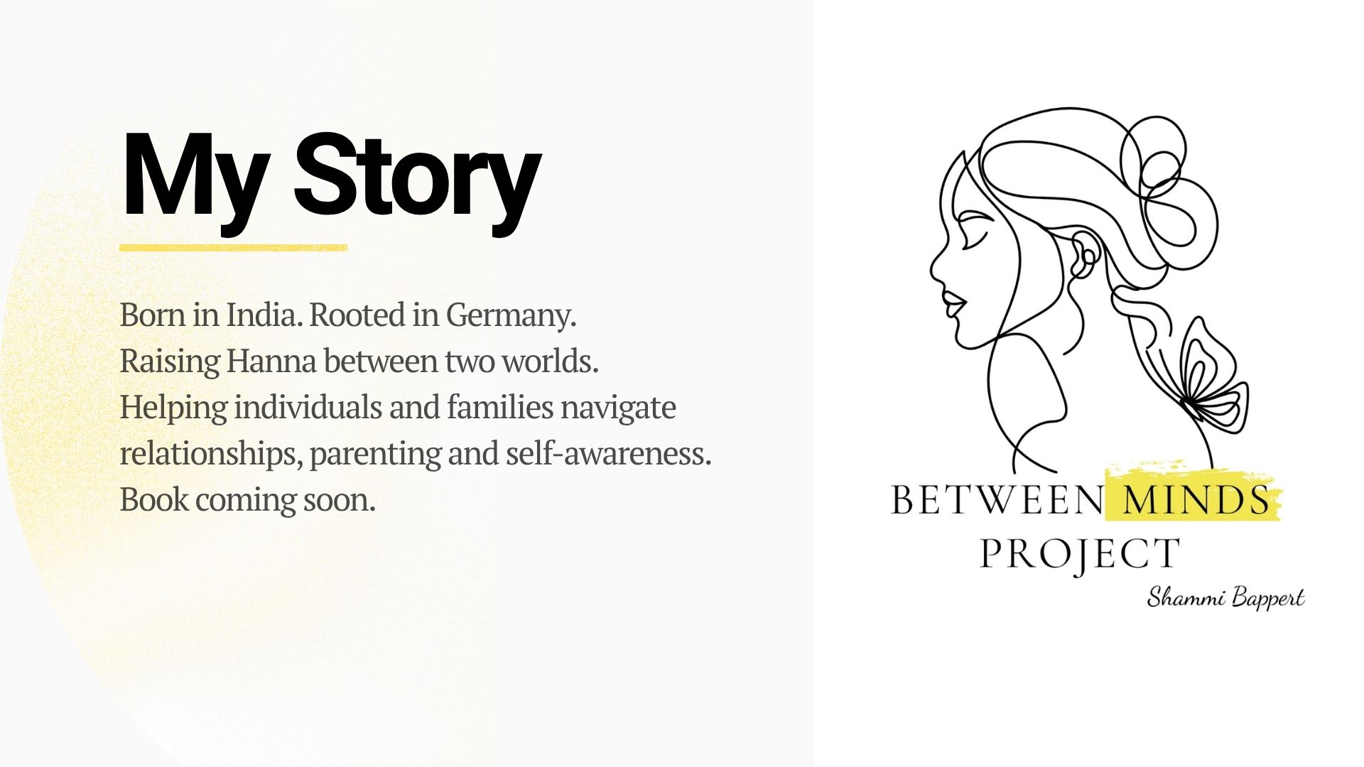 My Story: born in India, rooted in Germany, raising Hanna between two worlds, and helping people navigate relationships, parenting and self-awareness